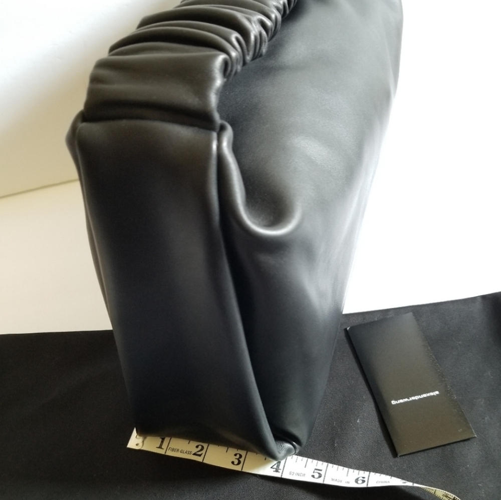 Alexander Wang Large Scrunchie Leather Top Handle Bag Black - Picture 14 of 15